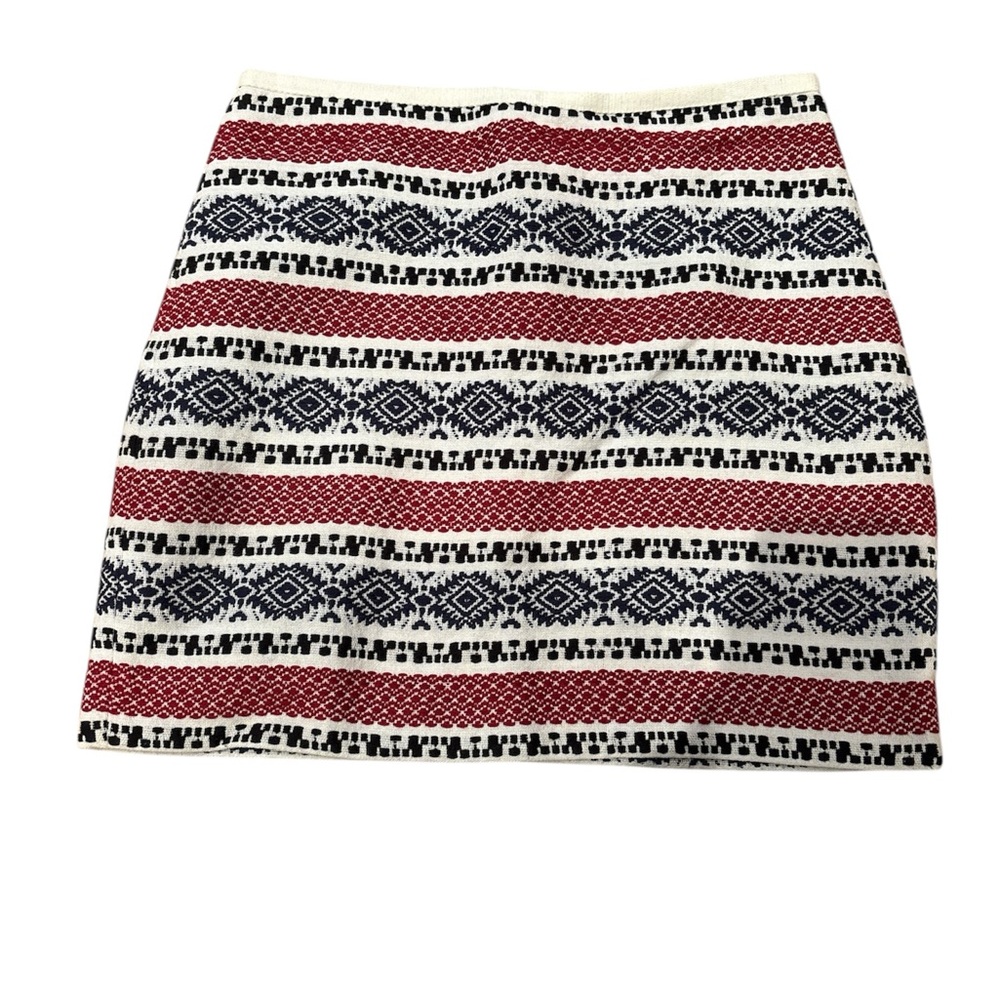 Madewell Patterned Red and Blue  Women's Skirt